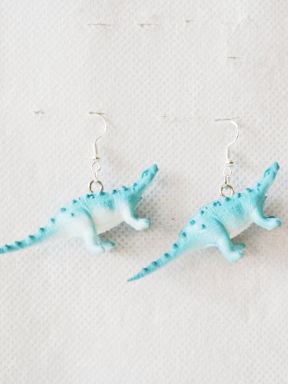 Blue Minmi Dinosaur Statement Earrings